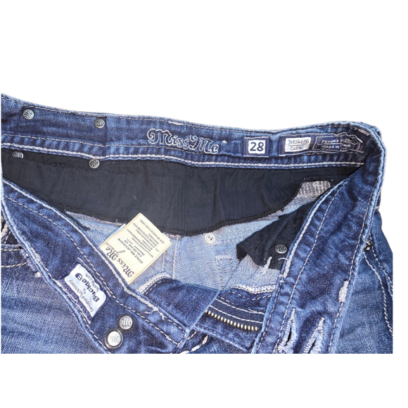 Women's Miss Me Jeans Designed Exclusively for Buckle Capri Size 28 Blue - Picture 4 of 8